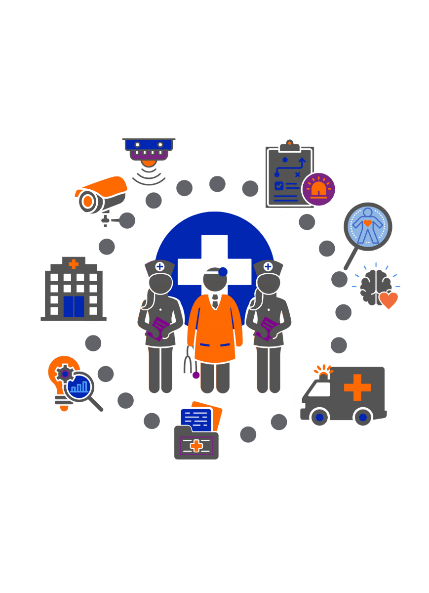 sectors health icon group